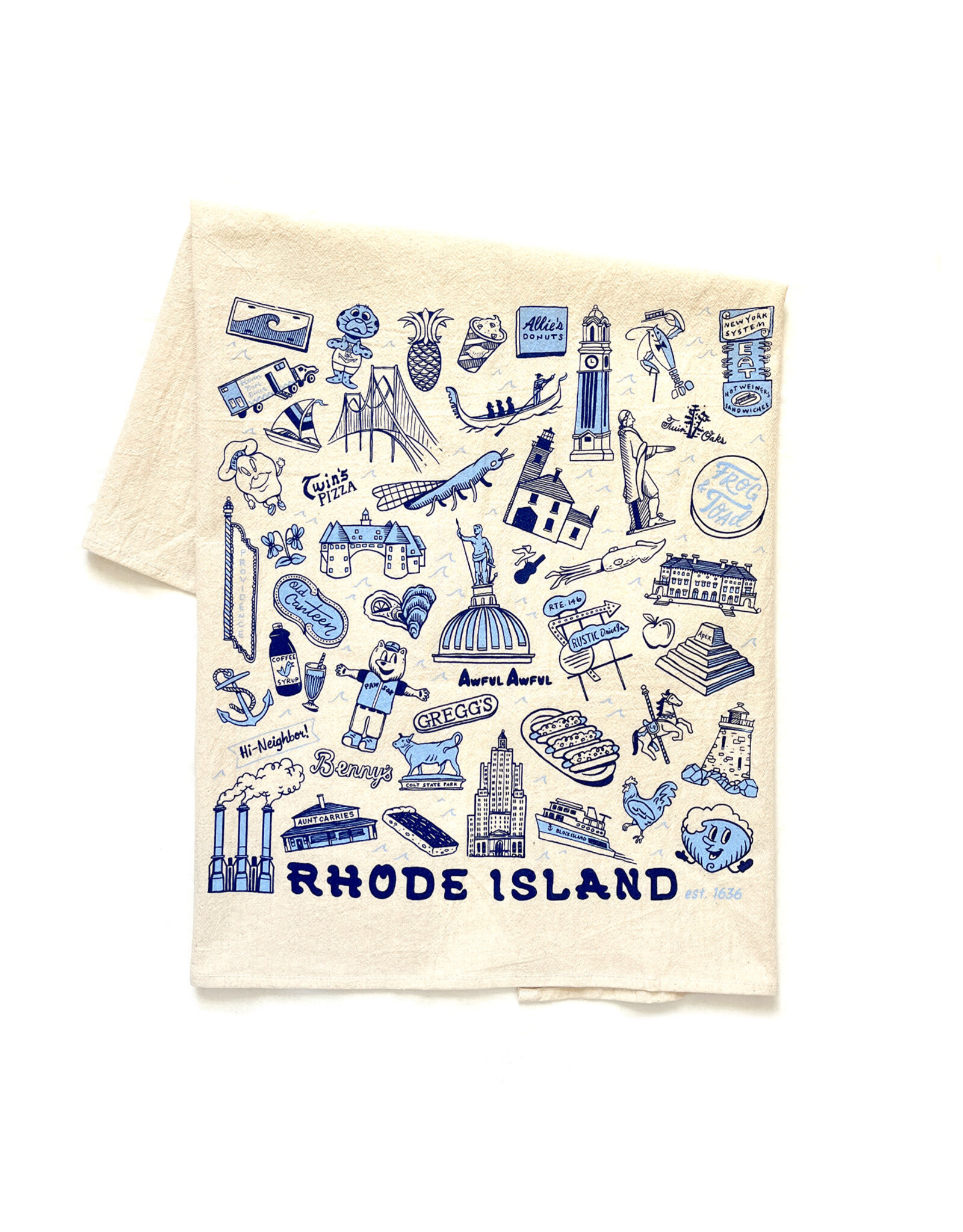 Rhode Island Doodles Tea Towel