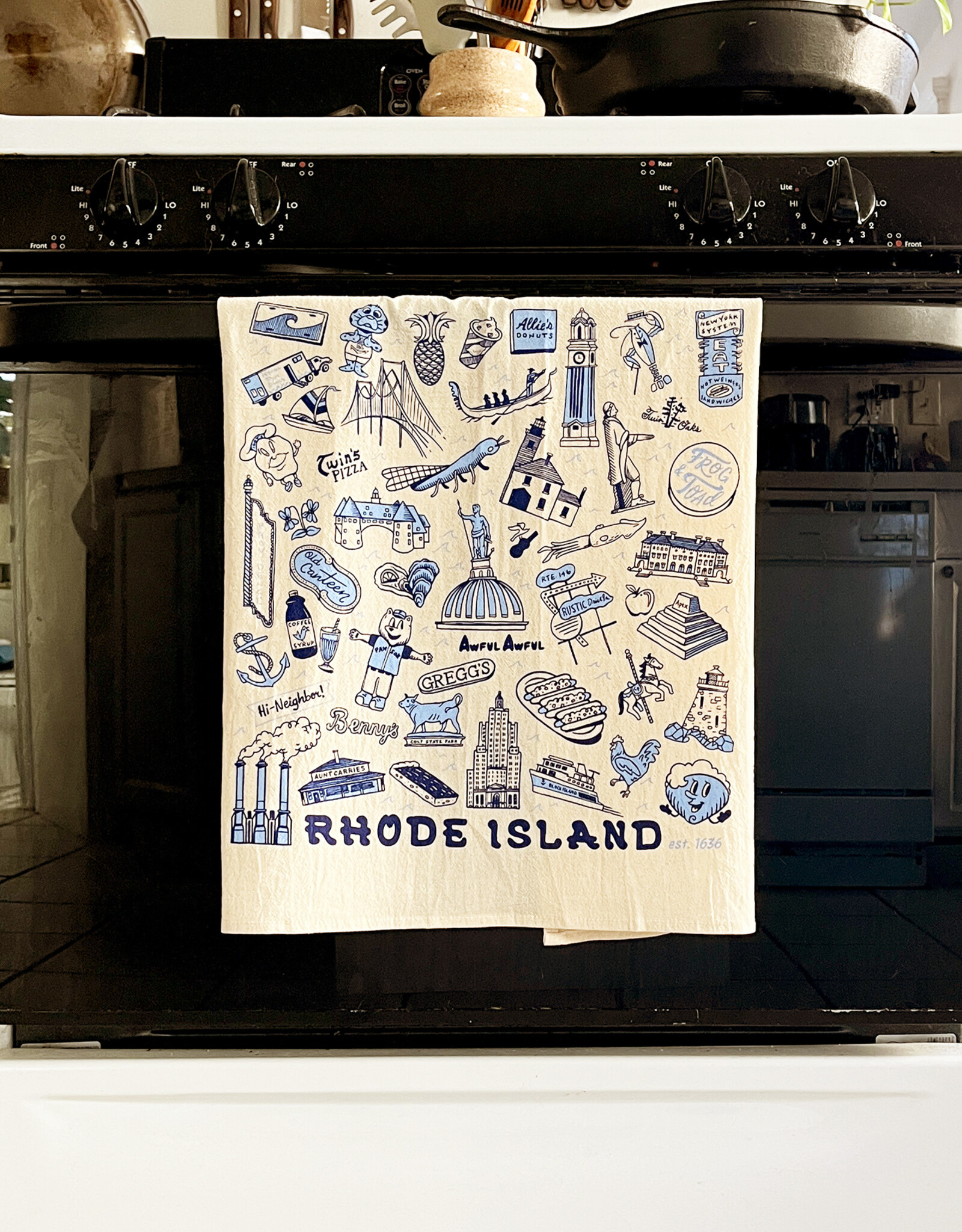 Rhode Island Doodles Tea Towel