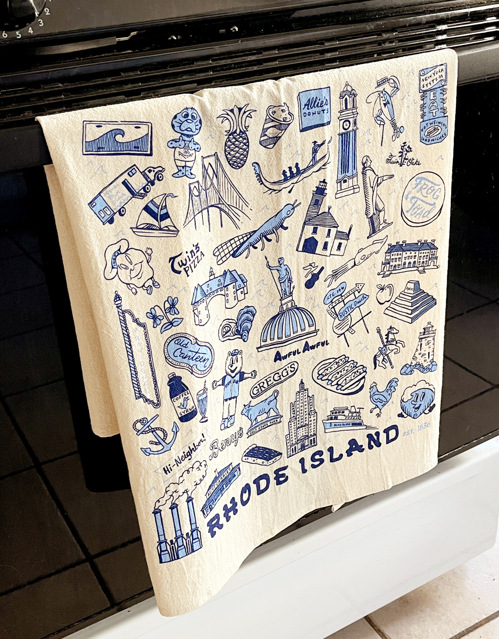 Rhode Island Doodles Tea Towel