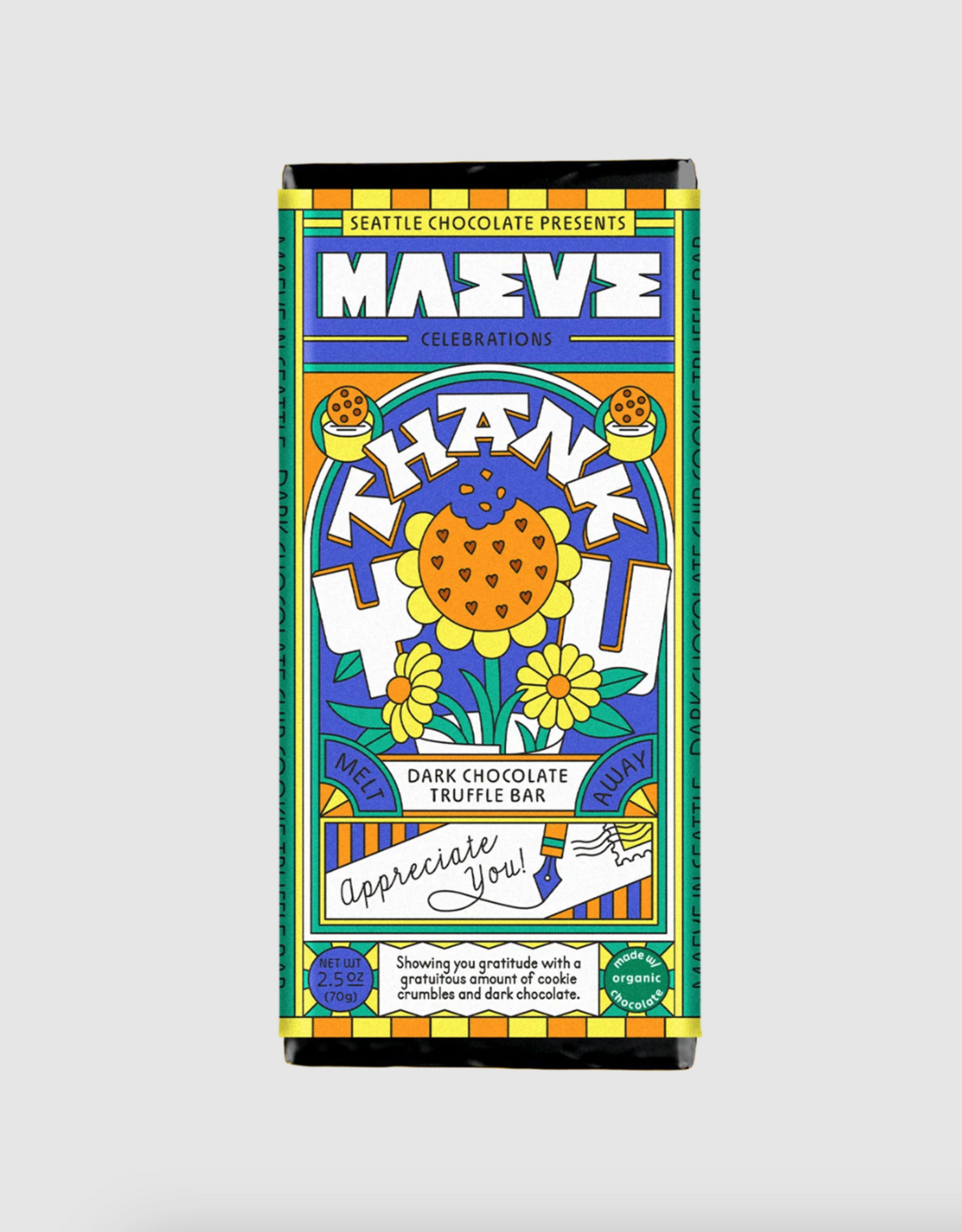 Thank You Cookie Dark Chocolate Truffle Bar