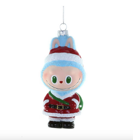 Santa Labubu Glass Ornament