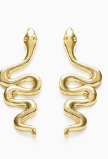 Coiled Serpent Stud Earrings