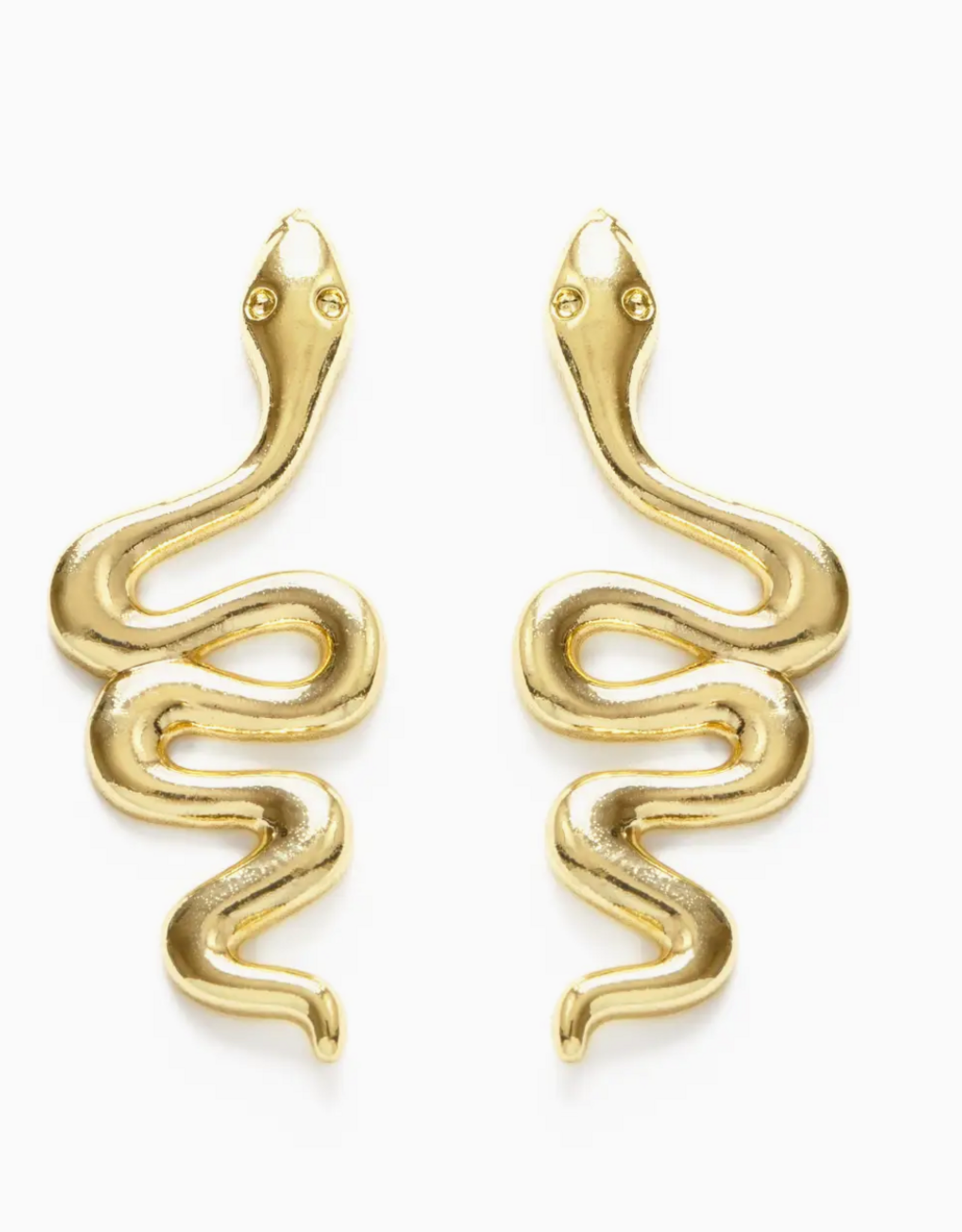 Coiled Serpent Stud Earrings