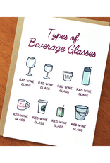 Types of Beverage Glasses Greeting Card