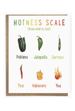 Hotness Scale Peppers Greeting Card