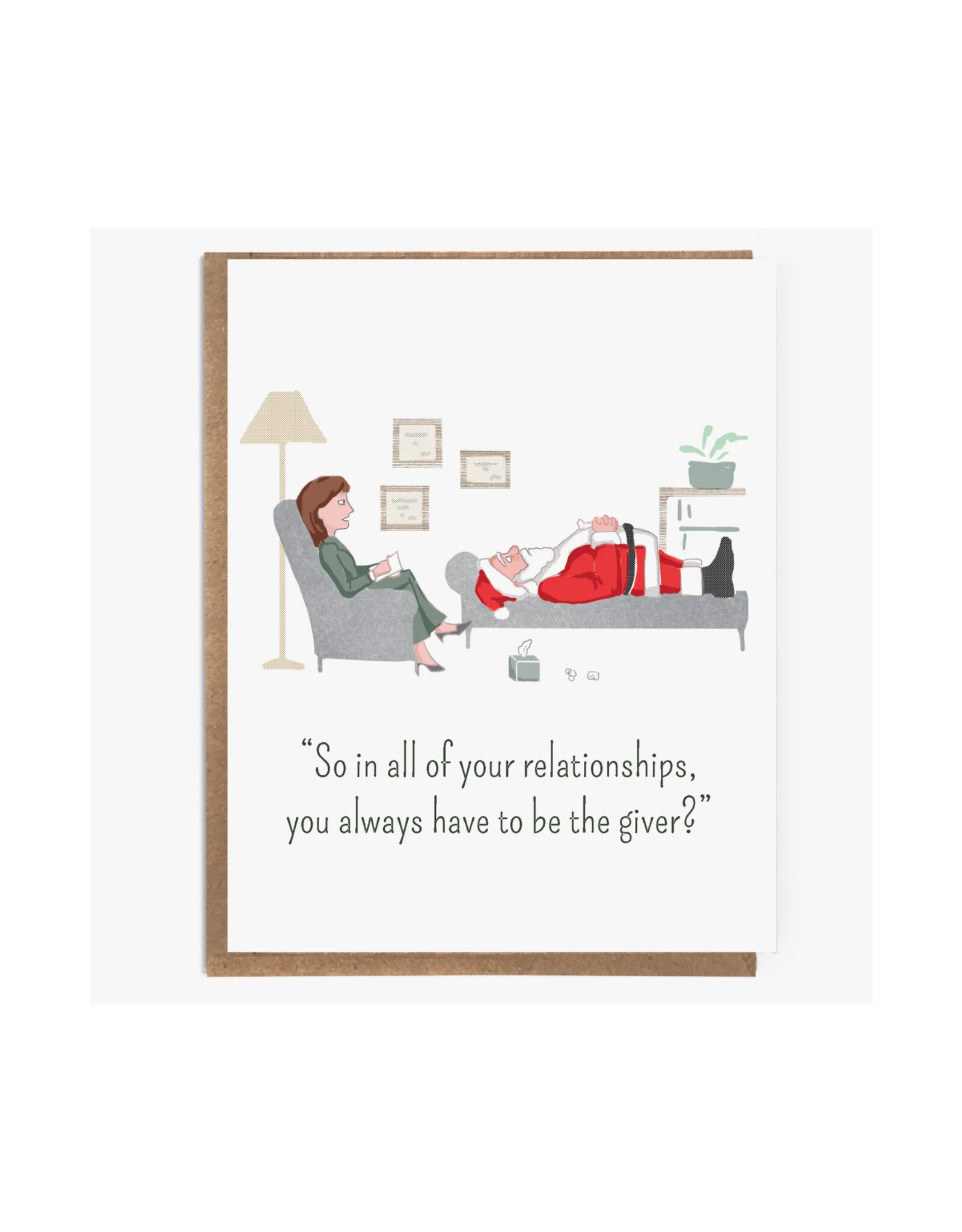 Santa in Therapy Greeting Card