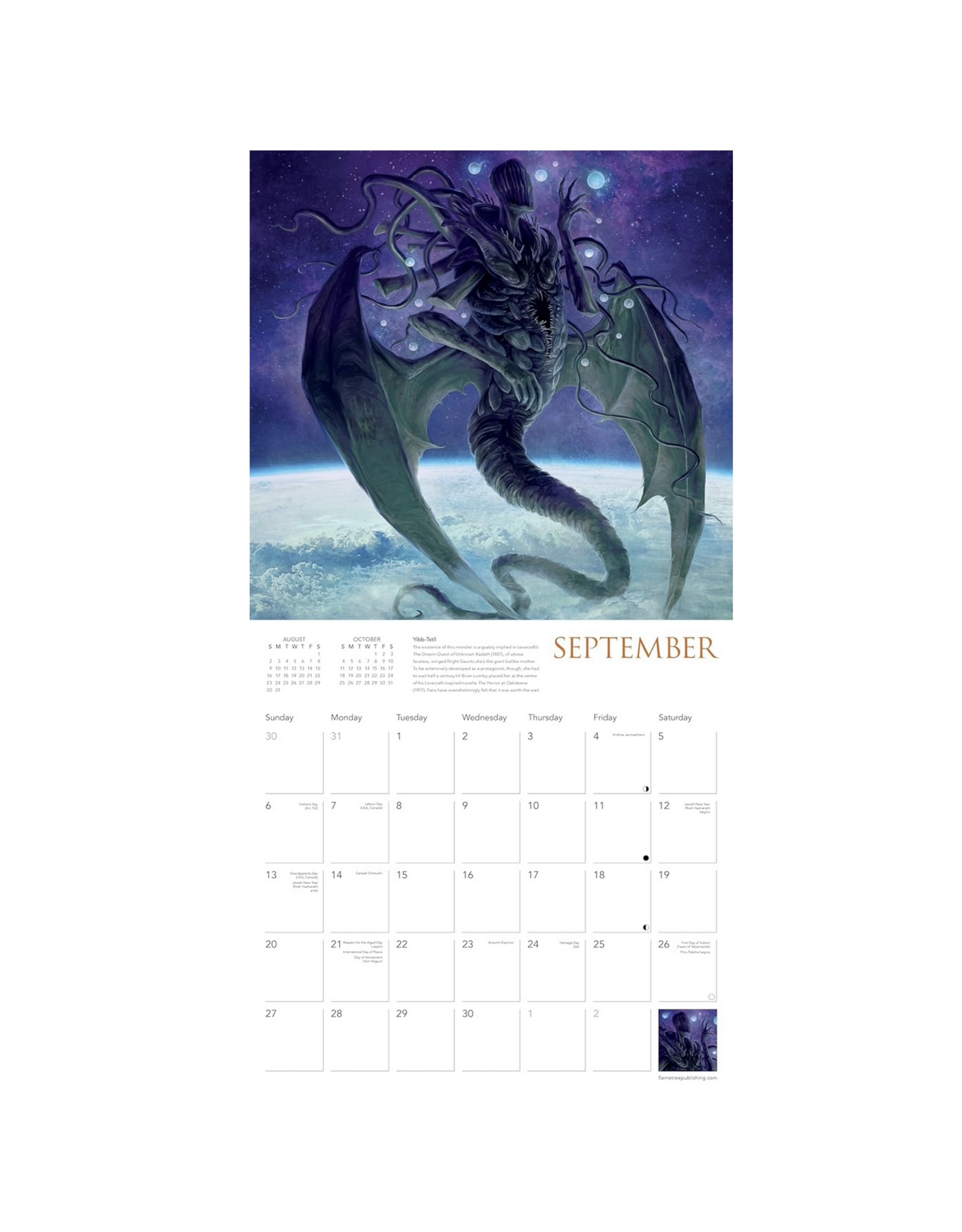 Lovecraft Illustrated by Jason Engle Wall Calendar 2026
