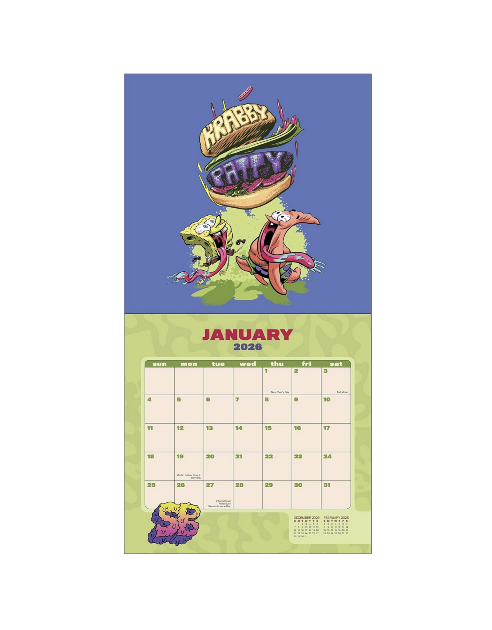 Spongebob Squarepants Wall Calendar 2026
