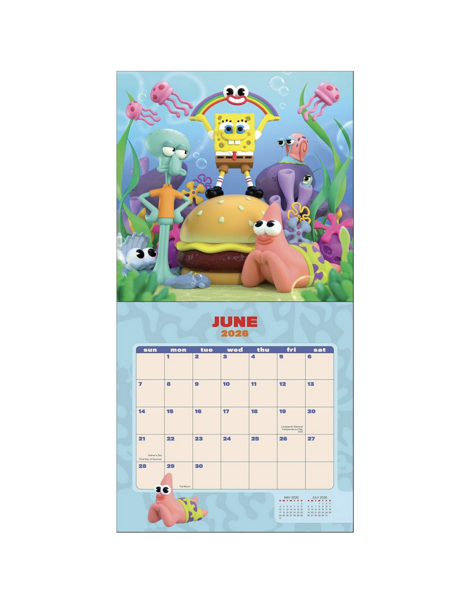 Spongebob Squarepants Wall Calendar 2026
