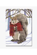 Winter Squirrel in Scarf Holiday Card