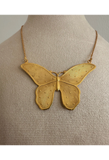 Anokhi Green Jewelry Golden Butterfly Necklace