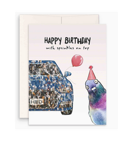 Pigeon Birthday Sprinkles Greeting Card
