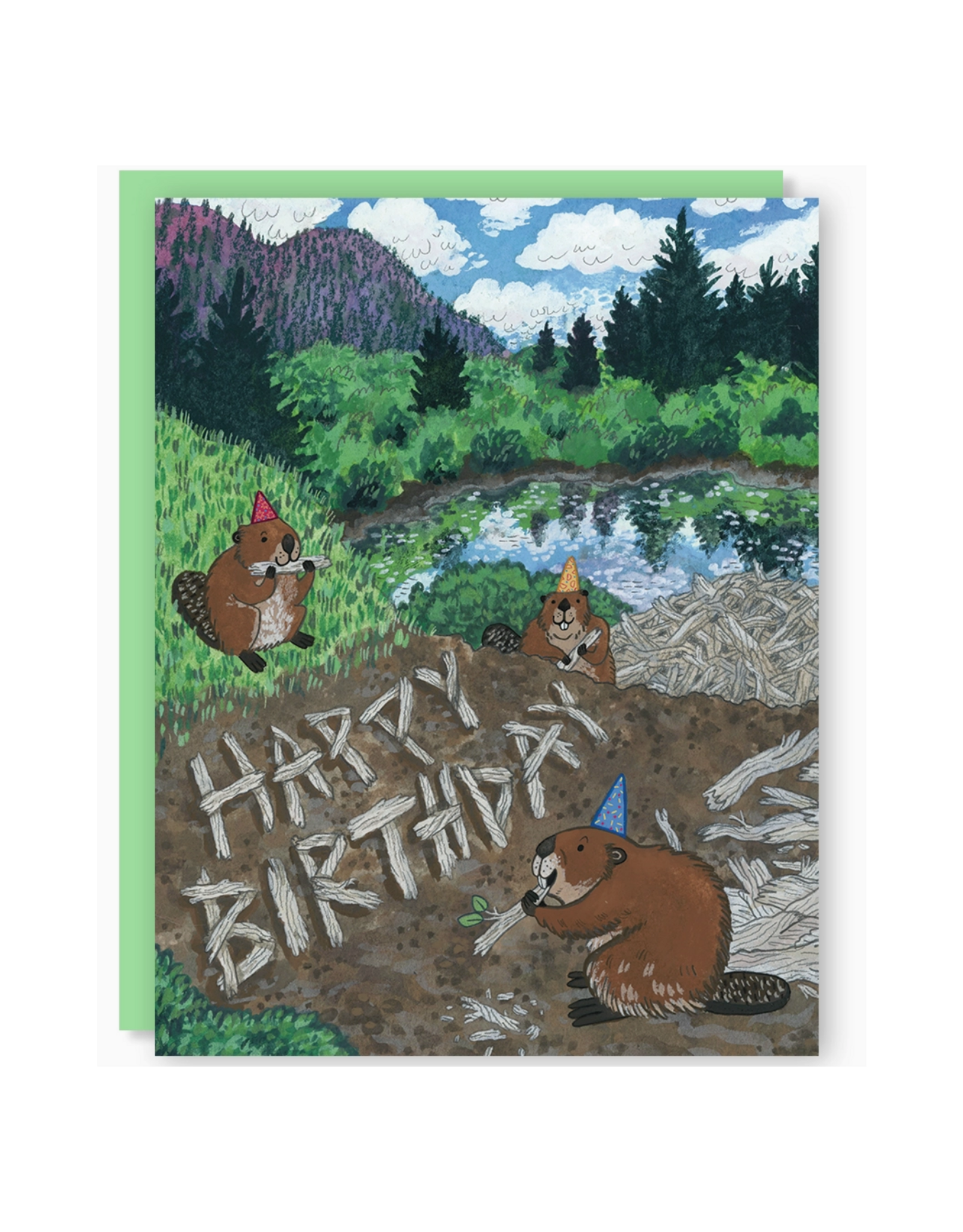 Beaver Dam Birthday Greeting Card