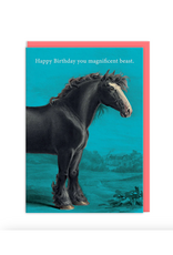 Magnificent Beast Horse Birthday Greeting Card