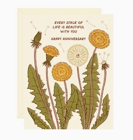 Dandelion Anniversary Greeting Card