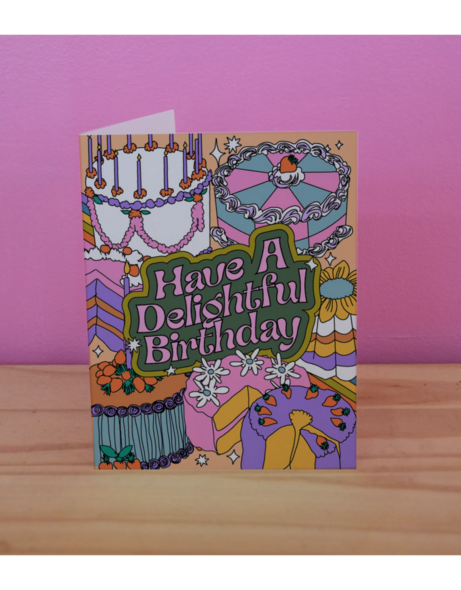 Have a Delightful Birthday Cakes Greeting Card