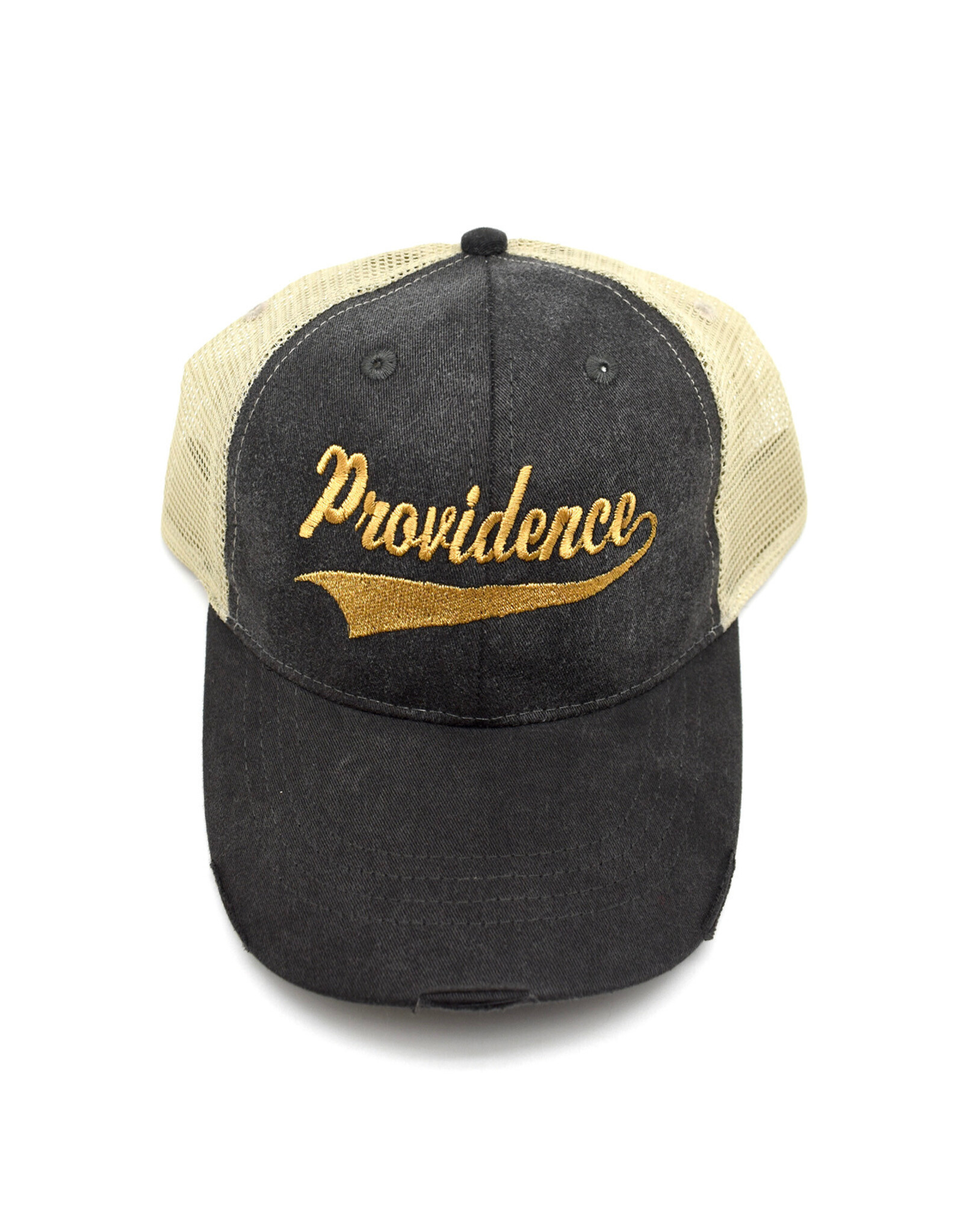 Athletic Font Providence Black/Gold Dad Hat