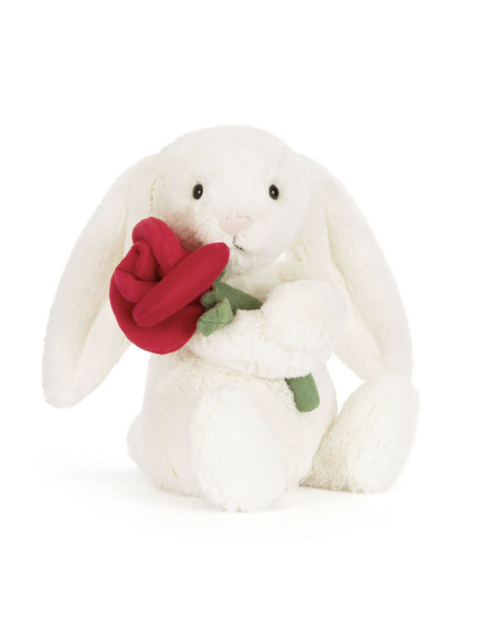 Cream Bunny with Rose