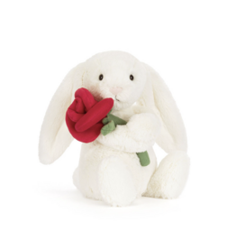 Cream Bunny with Rose