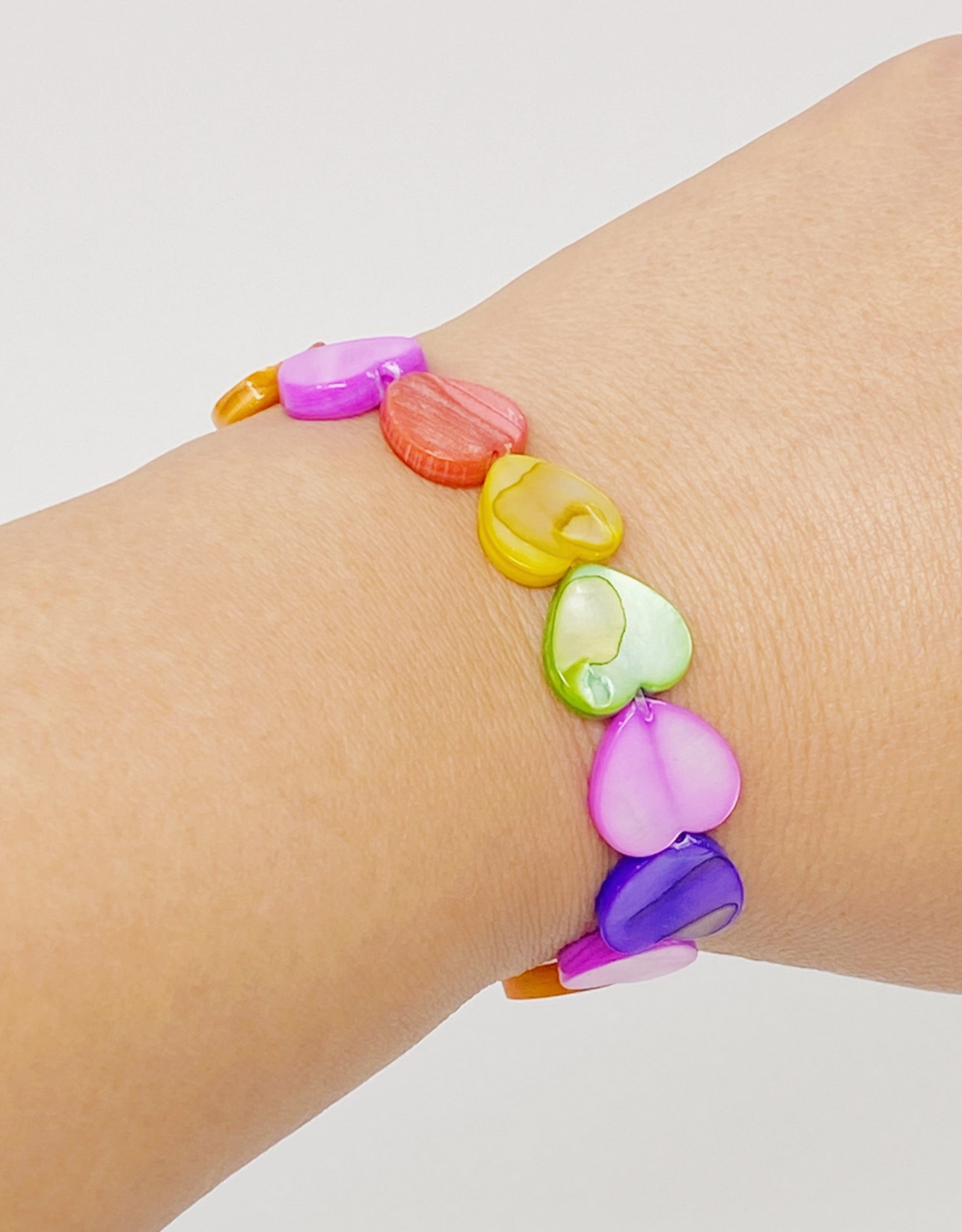 Ellison & Young Shelly Heart Stretch Bracelet - Multi