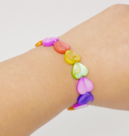 Shelly Heart Stretch Bracelet - Multi