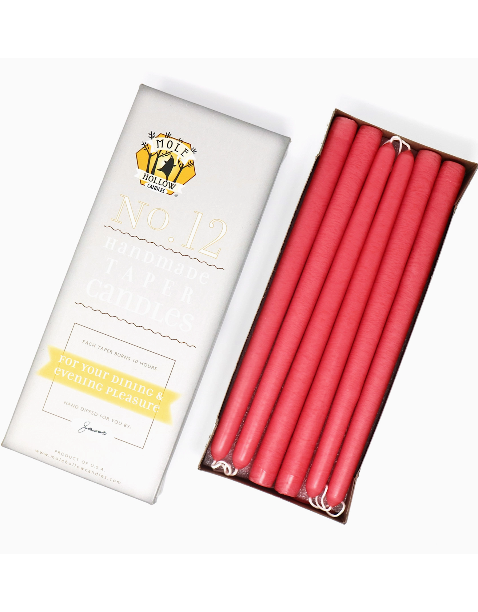 Coral Pink Taper Candle