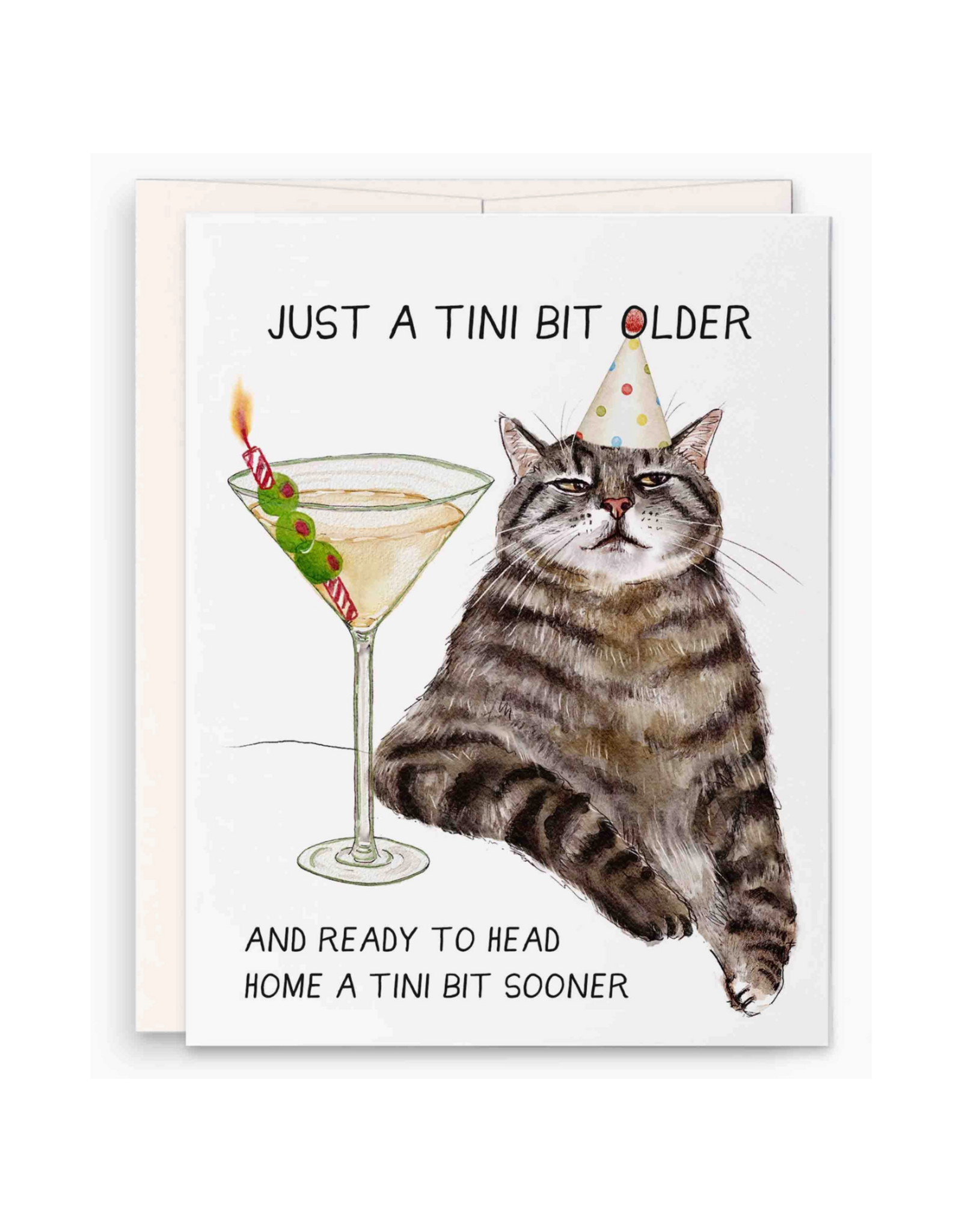 Tini Bit Older Cat Greeting Card