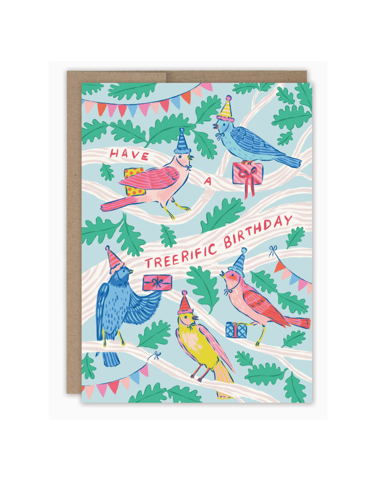 Songbirds Have A Tree-Rific Birthday Greeting Card