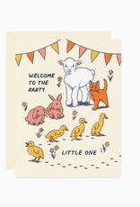 Welcome to the Party Little One Baby Animals Greeting Card