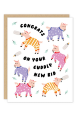 Congrats On Your Cuddly New Kid Greeting Card