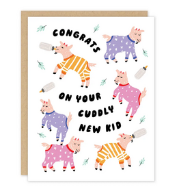 Congrats On Your Cuddly New Kid Greeting Card