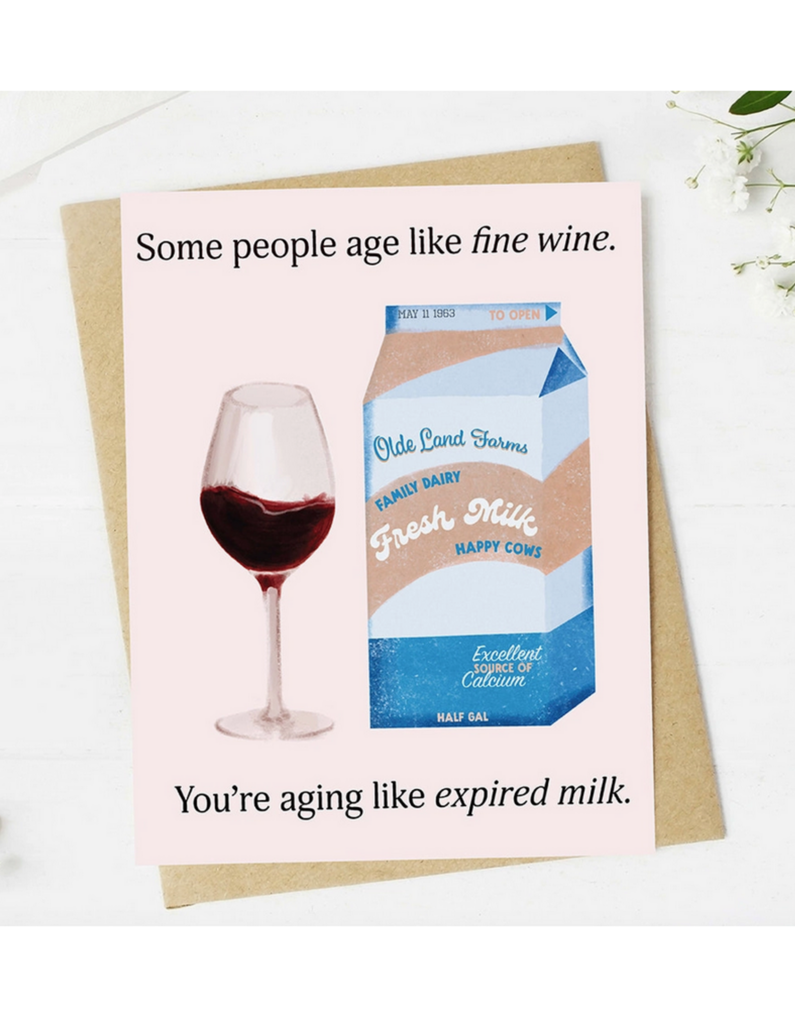 You're Aging Like Expired Milk Greeting Card