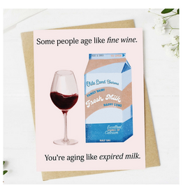 You're Aging Like Expired Milk Greeting Card