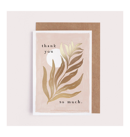 Gilded Thank You So Much Leaf Greeting Card