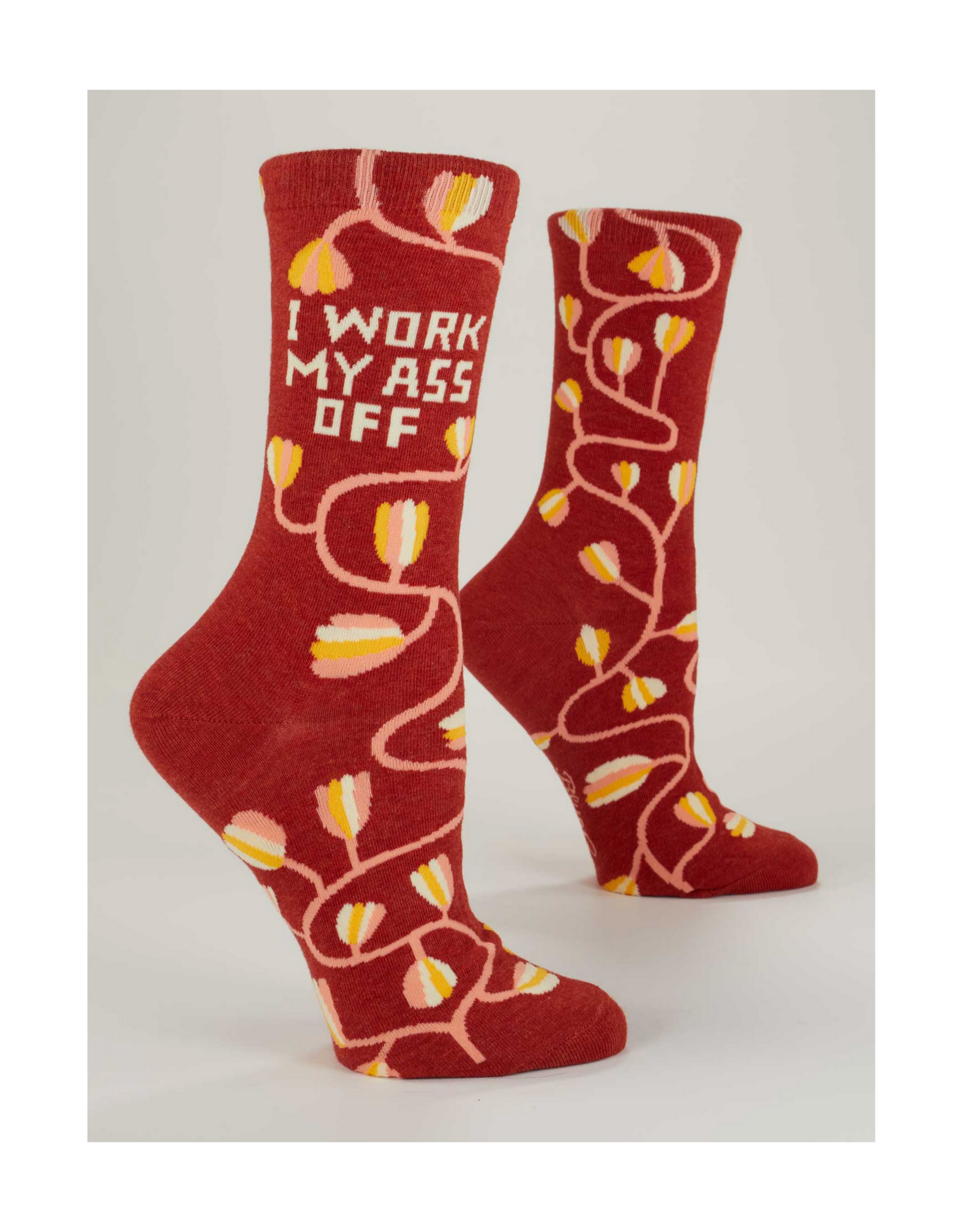 I Work My Ass Off Women's Crew Socks