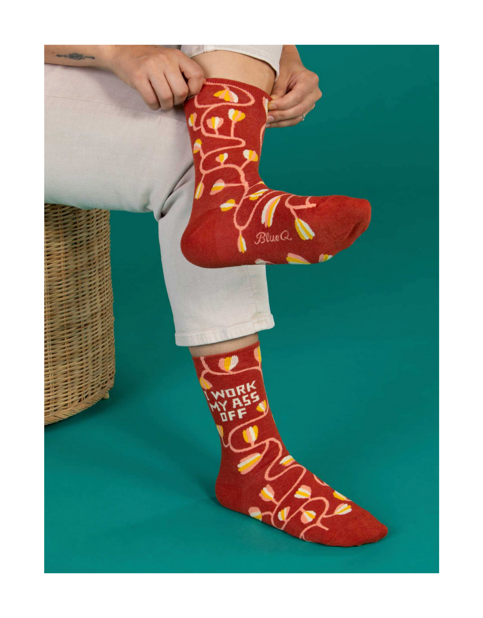 I Work My Ass Off Women's Crew Socks