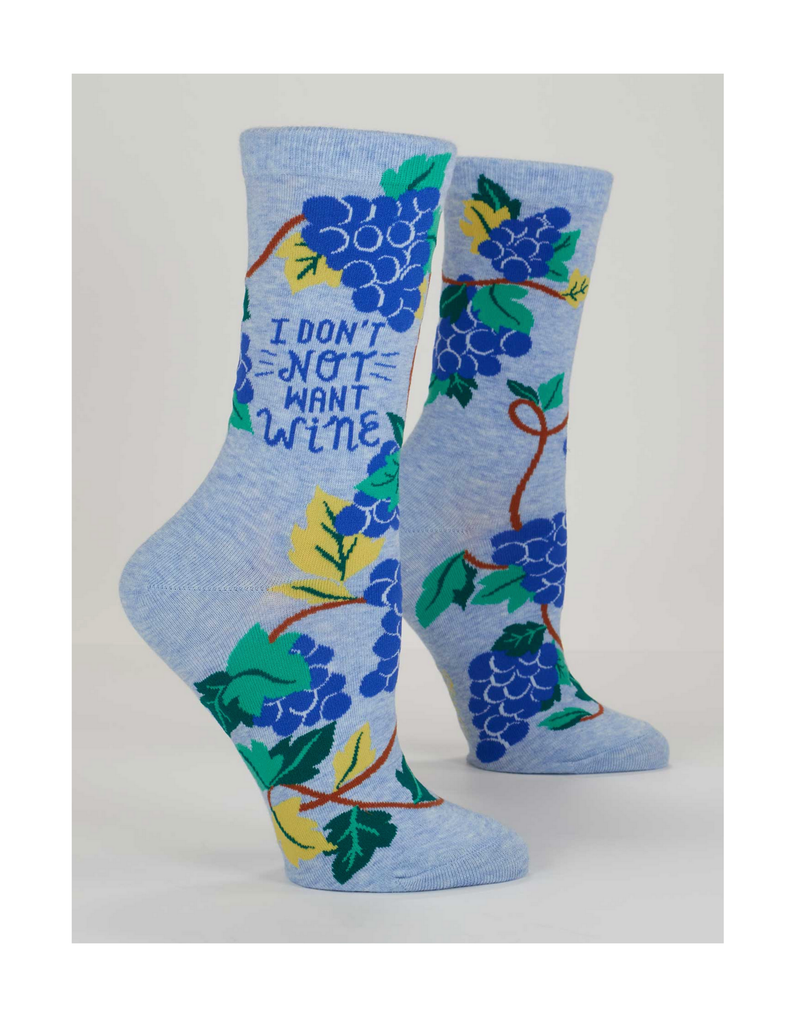 I Don't Not Want Wine Women's Crew Socks