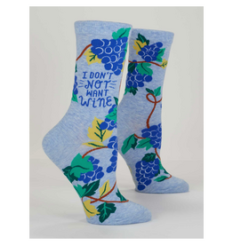 I Don't Not Want Wine Women's Crew Socks