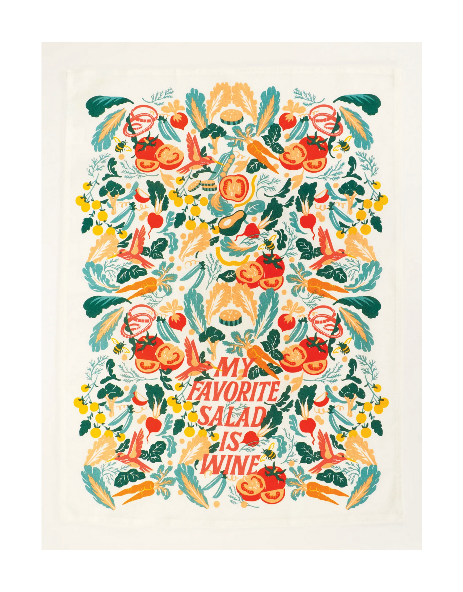 My Favorite Salad is Wine Dish Towel
