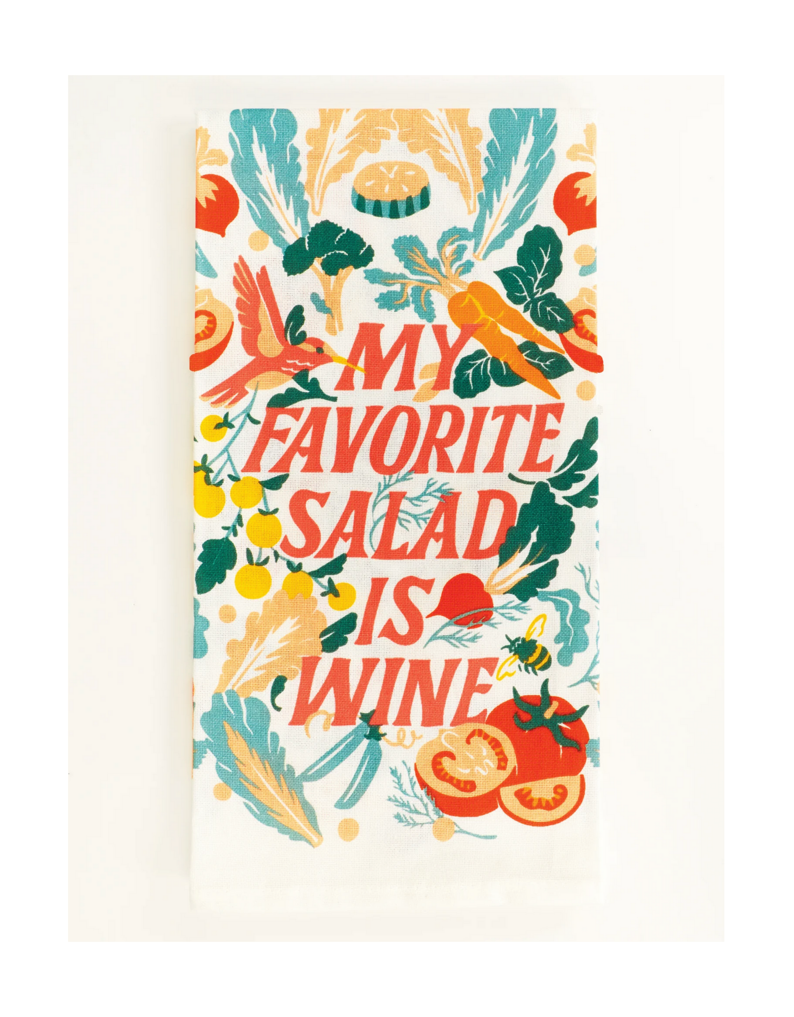 My Favorite Salad is Wine Dish Towel