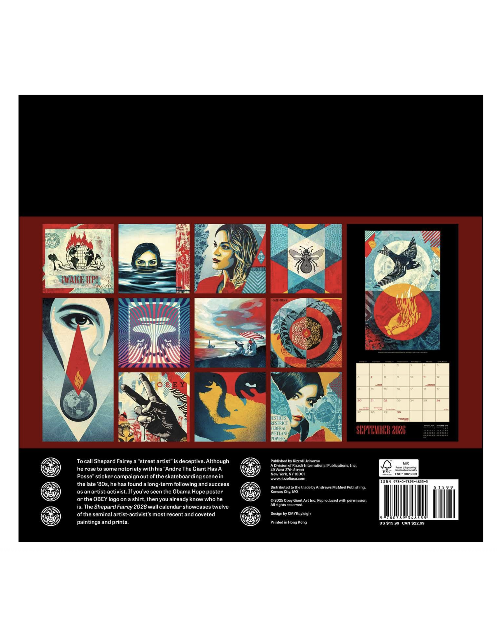 Shepard Fairey Wall Calendar 2026