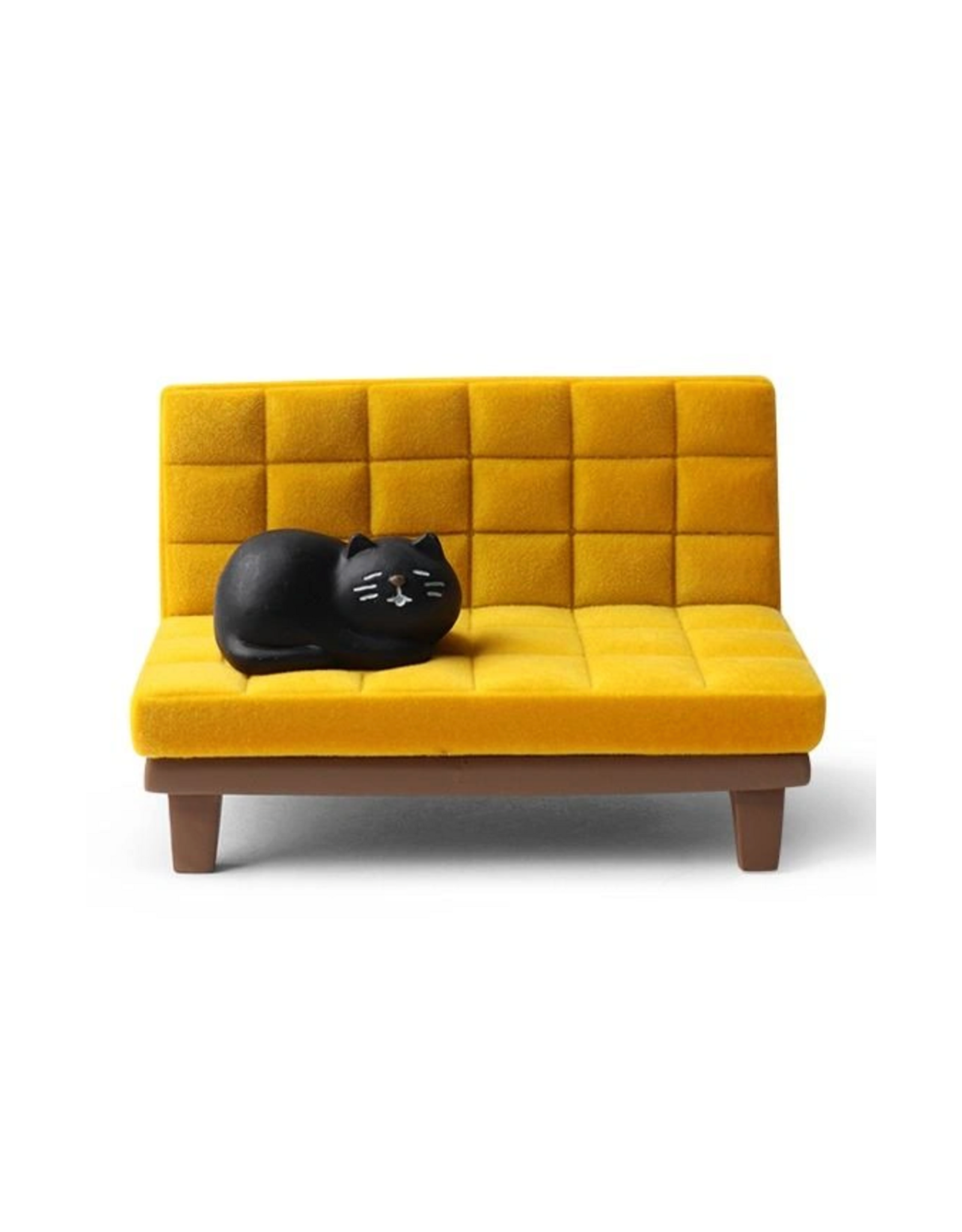 Cat on Yellow Couch Phone Stand