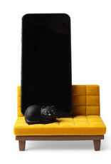 Cat on Yellow Couch Phone Stand