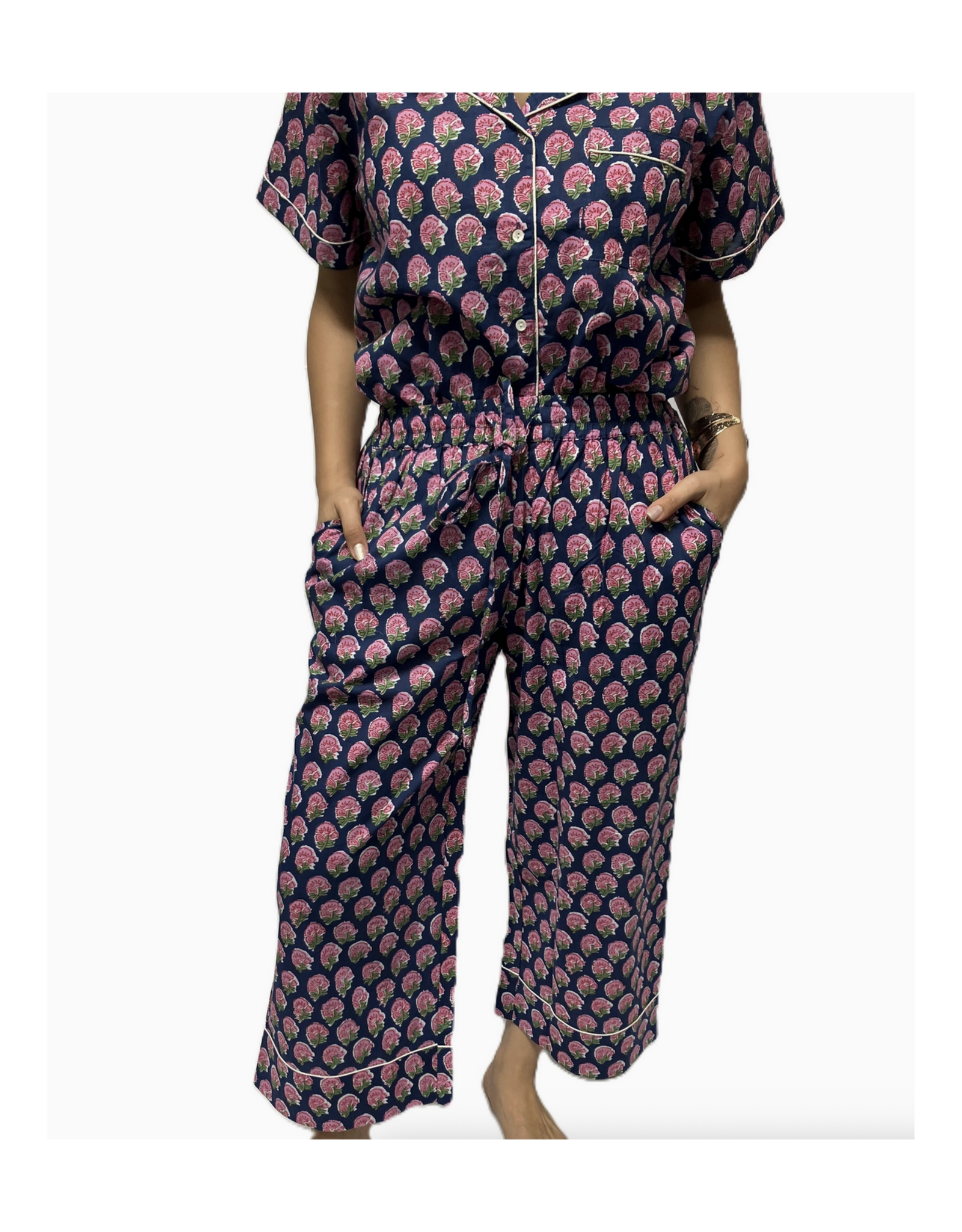 Cotton Floral Pajama Pants