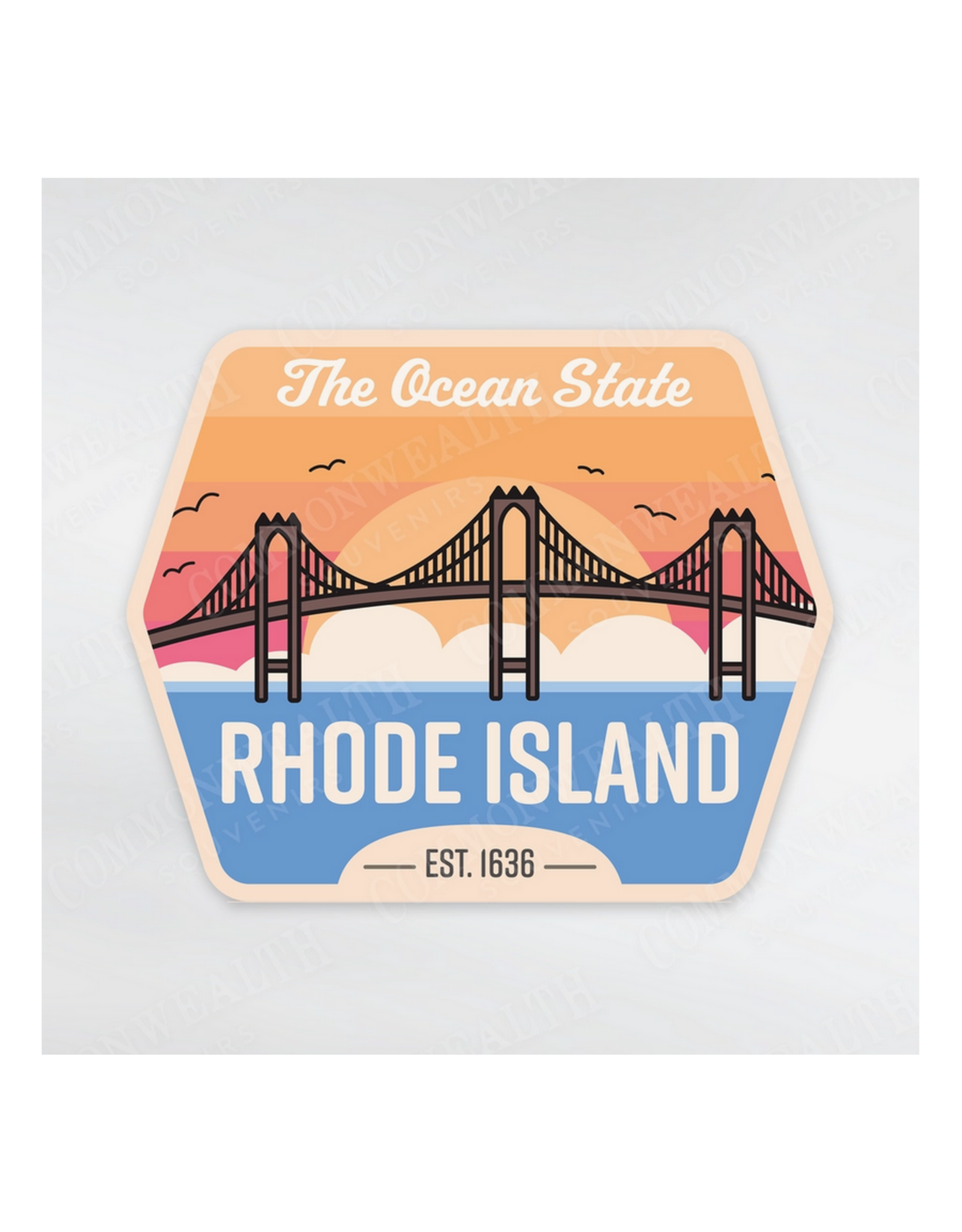 Rhode Island Bridge Badge Sticker