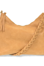 Selene Slouchy Hobo Bag with Braided Handle - Camel