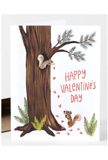 Happy Valentine's Day Squirrels Greeting Card