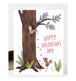 Happy Valentine's Day Squirrels Greeting Card