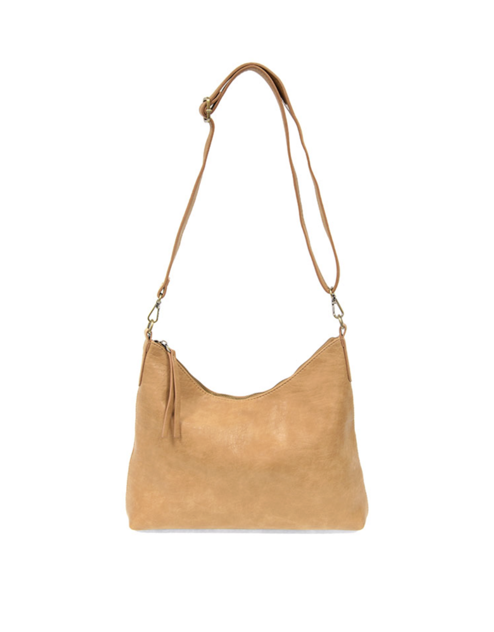 Selene Slouchy Hobo Bag with Braided Handle - Camel