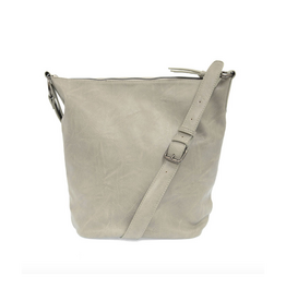 Nori Crossbody Bucket Bag - Soft Grey